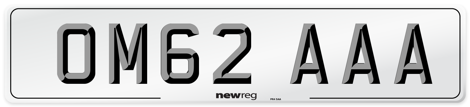 OM62 AAA Number Plate from New Reg
